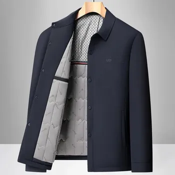 Best Fashion Pánská zateplená elegantní bunda Velikost: 4XL, Barva (Varianta): Tmavě modrá