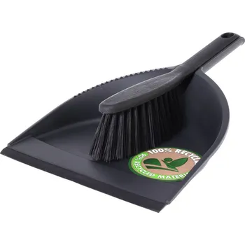 Smetáčková souprava, smetáček+lopatka s gumou, černá