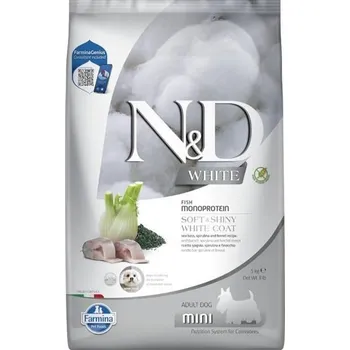 N&D WHITE Dog GF Sea Bass, Spirulina & Fennel Adult Mini 5 kg