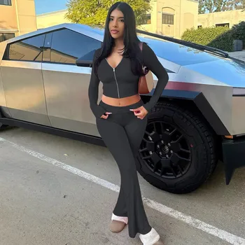 Best Fashion Dámská sportovní tepláková souprava se zipem Velikost: XS, Barva (Varianta): Tmavě šedá