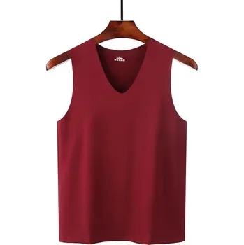 Pánské tričko Best Fashion Pánské bezešvé sportovní tílko lehké a prodyšné Velikost: 3XL, Barva (Varianta): Vínová