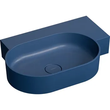 Umyvadlo Omnires Ovo M+ umyvadlo 64x44 cm rohové klasický-na pult modrá OVO645UWPMB