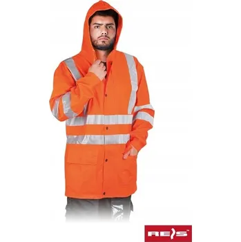 Moto bunda Nepromokavá bunda s reflexními prvky REIS FLUO P vel. L