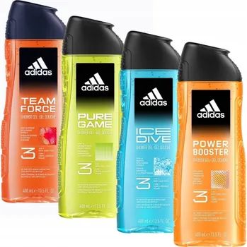 Koupelová kosmetika Adidas pánská sada sprchových gelů 3v1 pro muže 4x 400 ml