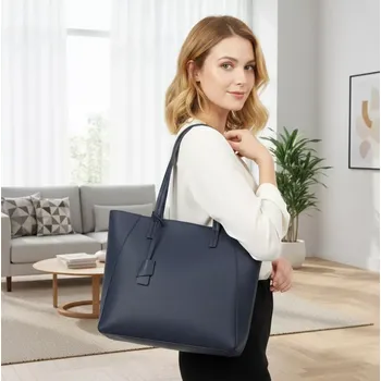 Kabelka Dámská velká modrá shopper kabelka Amalia L4952