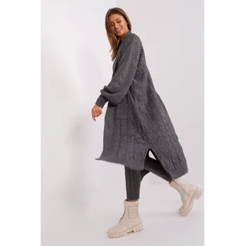 Dámský svetr TopMode Maxi kardigan s vlnou 976784