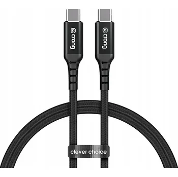 Datový kabel Kabel Crong USB-C - USB-C 0,25 m černý