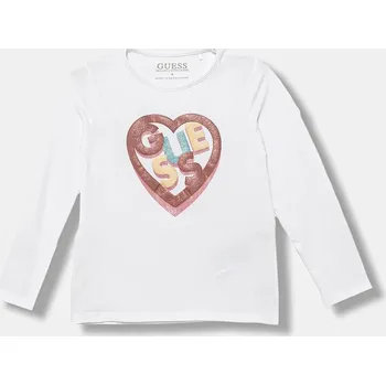 Dívčí oblečení Dětské tričko s dlouhým rukávem Guess K5BI12.J1314.9BYA bílá 00X, vel. 113-118