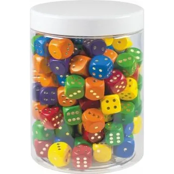 Hračka pro nejmenší Hrací kostky barevné dřevo společenská hra 16mm