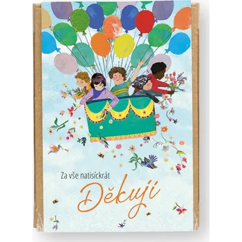 Gadget Blossombs Semínkové bomby - Dárková sada mini - Za vše natisíckrát děkuji (4 ks) - darujte květinu j...