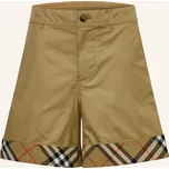 Burberry Dívčí Šortky Oscar, béžová / červená / černá, 152