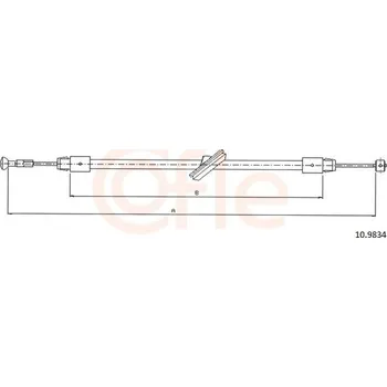 Lanko parkovací brzdy Tažné lanko, parkovací brzda COFLE 10.9834