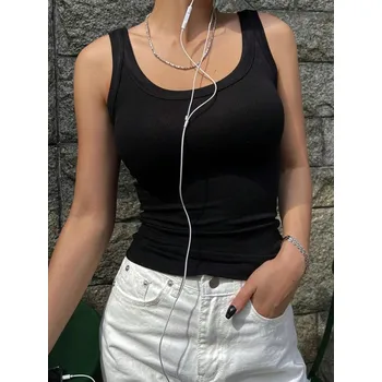 Best Fashion Dámské přiléhavé tílko na každodenní nošení Velikost: L, Barva (Varianta): Černá