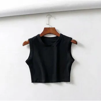 Best Fashion Dámský krátký módní top streetwear styl Velikost: M, Barva (Varianta): Černá