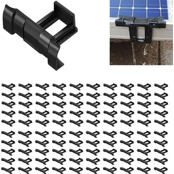 100 drenážních spon pro solární panely, 4 velikosti (30/33/35/40 mm), drenážní spony pro solární
