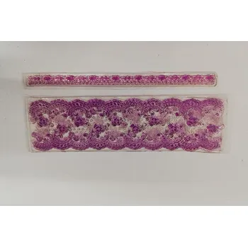 Razítko Razítko silikonové - krajka růžová - 13,5 x 6 cm