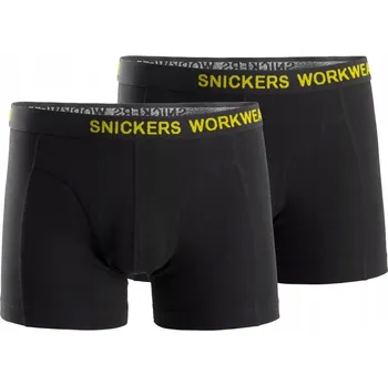 Pánské spodní prádlo Pánské boxerky Elastické Měkké Snickers 9436 Černé 2 kusy Velikost XS