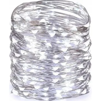 Vánoční světelný řetěz Světelný řetěz Cortina 200 cm na baterie, bílý