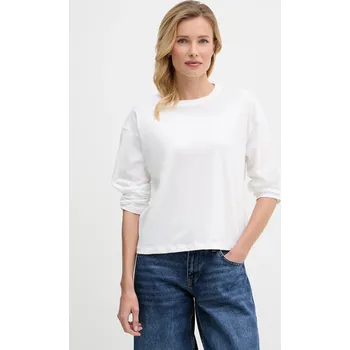 Oblečení a móda Bavlněné tričko s dlouhým rukávem Tommy Hilfiger UW0UW06240 bílá 00X, vel. XS