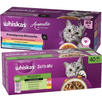 Krmivo pro kočku WHISKAS MIX mokré krmivo pro kočky v omáčce 80 x 85 g