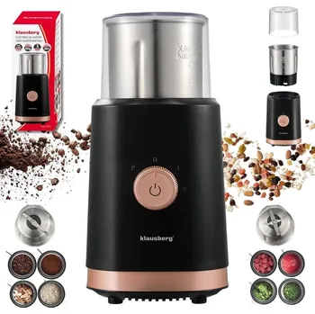 Kuchyňský mlýnek Elektrický mlýnek 2v1 KLAUSBERG KB7992 na kávu a koření, ovoce, Zeleniny, 200 W