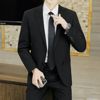 Pánské sako Best Fashion Pánský elegantní oblek sako + kalhoty Velikost: XL, Barva (Varianta): Černá