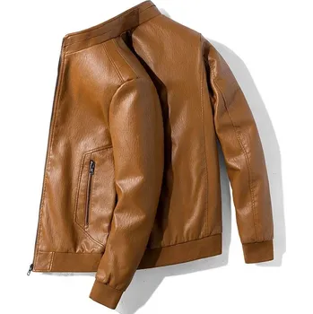 Moto bunda Best Fashion Pánská motorkářská bunda se stojáčkem a zipem Velikost: 7XL, Barva (Varianta): Žlutá