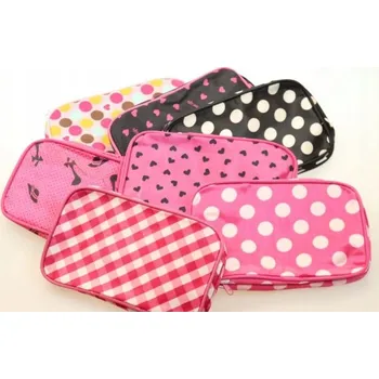 Kosmetická taška Kosmetická Taštička Růžová Cestovní Organizér Dámská Příruční Látková