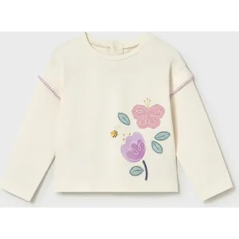 Dívčí tričko Dětské tričko s dlouhým rukávem Mayoral 1088.4G.Baby.PPY2 bílá 00A, vel. 92