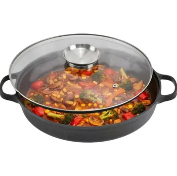 Pánev Grilovací pánev Rossner KULATÁ 28 cm litinová