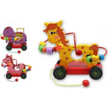 Dřevěná hračka Dřevěná Hračka hračka Gazelo na kolečkách v krabici Z5726