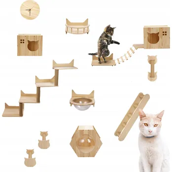 Dětské hřiště pro kočky Lezecká stěna 11dílná PESTÁLKA PELÍŠEK domeček BOX