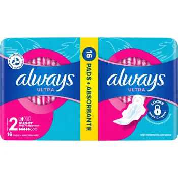Menstruační vložka Always Ultra 16 ks hygienické vložky s křidélky