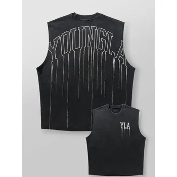 Pánské tričko Best Fashion Pánské bavlněné tílko na cvičení a sport, pohodlný střih Velikost: 3XL, Barva (Varianta): Černá