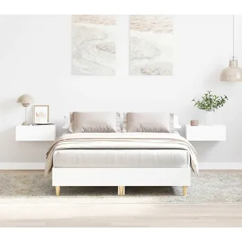 Ložnice vidaXL Rám postele bez matrace bílý 120x190 cm Dřevěné konstrukce