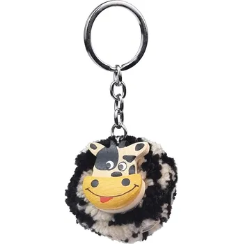 2Kids Toys Dřevěná klíčenka pompon Kráva