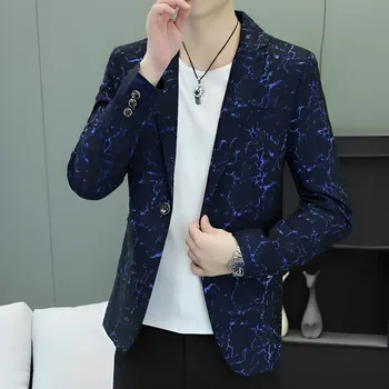 Pánské sako Best Fashion Pánské elegantní sako pro společenské i volnočasové nošení Velikost: XL, Barva (Varianta): Modrá