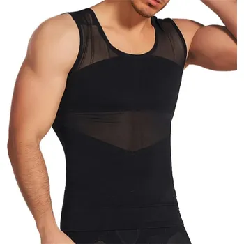 Best Fashion Pánská stahovací vesta na pas a břicho pro fitness trénink Velikost: M, Barva (Varianta): Černá