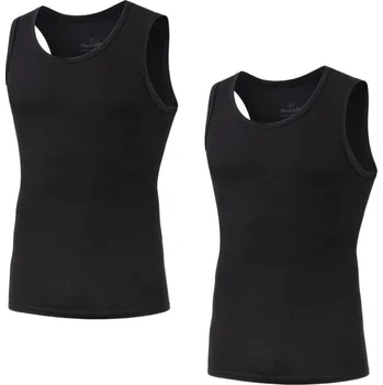Best Fashion Pánské kompresní sportovní tílko – 2 ks balení Velikost: 2XL, Barva (Varianta): V01-2pcs-black