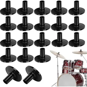 Bicí nástroj 20ks obalů na činely pro stojany na bubny, plsť stojanu na činely, objímky stojanu na činely, obal
