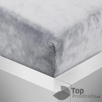 Prostěradlo Mikroplyšové prostěradlo 180x200 Elegance - Světle šedá