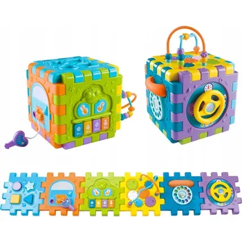Hračka pro nejmenší HRAJÍCÍ INTERAKTIVNÍ SKLÁDACÍ KOSTKA BABY MIX