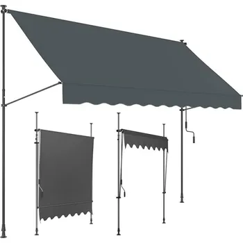 Markýza Balkónová markýza, terasová 350 x 130 cm šedá