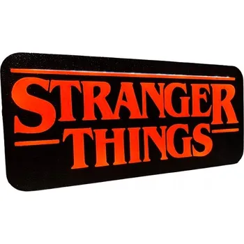 Stojací lampa LAMPKA STRANGER THINGS STOJACÍ/NÁSTĚNNÁ LAMPA BANNER LED SVĚTLO DEKORACE S NÁPISEM