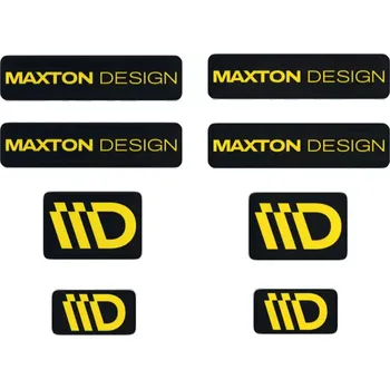 Samolepicí dekorace na vozidlo Maxton Design sada 3D samolepek 8 ks černá / žlutá