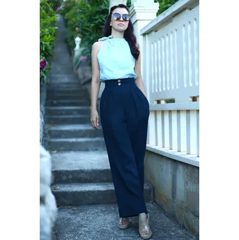 Dámské kalhoty Lotika Dámské široké lněné kalhoty Lotika 1102880