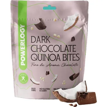 Čokoláda Powerlogy Quinoa bites hořká čokoláda