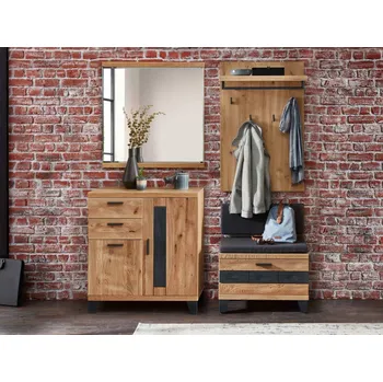 Obývací stěna Obývací set Jennifer II částečně divoký dub