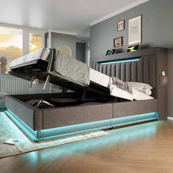 Postel Jednolůžková dřevěná postel Arhatreya 160x200 cm šedá