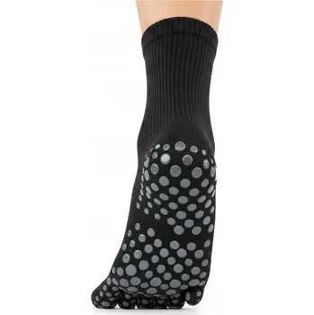 Dámské ponožky PONOŽKY PROTI SKLUZU NA JÓGU PILATES UNIVERZÁLNÍ VELIKOST 35-40 BAVLNA ČERNÉ